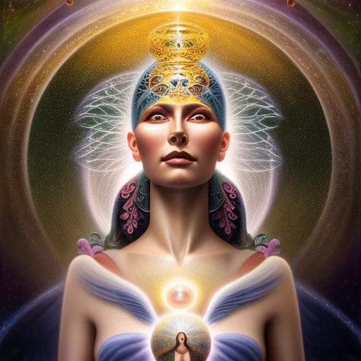 Nouvis Style, Goddess Gaia With A Beautiful Dreamscape Insid...