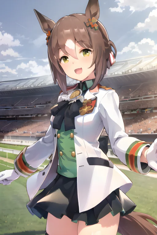 Ine Motion Umamusume, Shoubufuku, White Jacket, Black Bow, B...