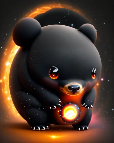 Pokemon With A Black Hole Body And A Black Bear Head Merged,... — Stable Diffusion AI Prompt: pokemon with a black hole body and a black bear head merged, blended, pokemon st...