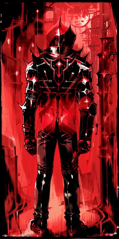 Looking Back, Evil, Red Color, Loratarot Card 512x10241