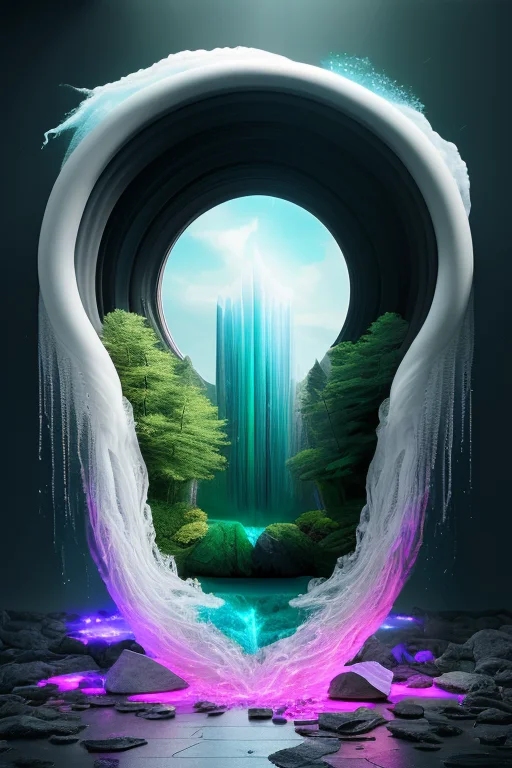 An Rzp4ss4ge Dimensional Scene , Liquid Flow