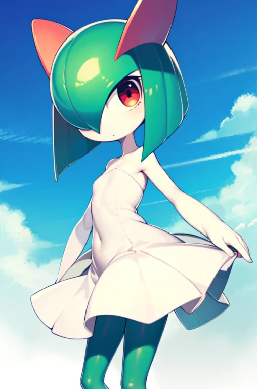 Masterpiece, Bestquality, 1girl, Solo, Kirlia, Green Hair, R...