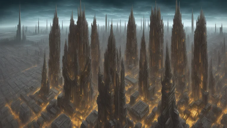 Art By Giger, Sharper Details, Chromatic Aberration, City Fr...