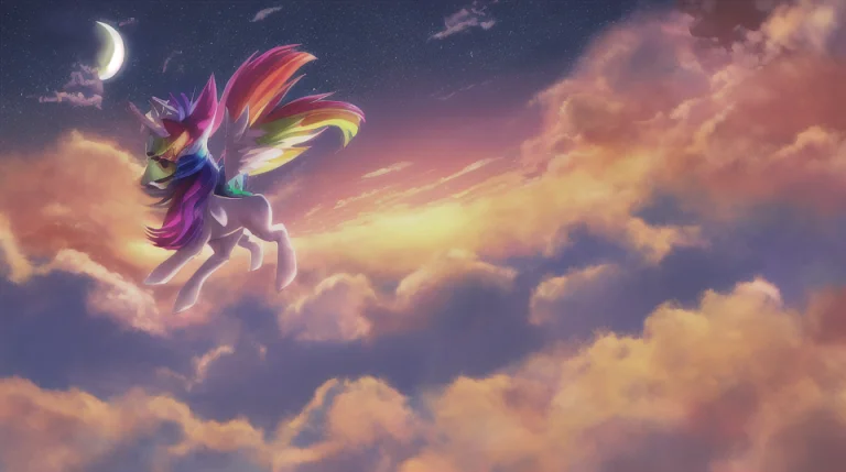Pony Girl, Rainbow Dash Photo, 8k, Sharpness, Sunset Big Moo...