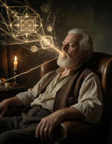 Cinematic Film Still 6. Textile Surrealism Portrait, Mid-bod... — Stable Diffusion AI Prompt: cinematic film still 6. textile surrealism portrait, mid-body of a 55-year-old m...
