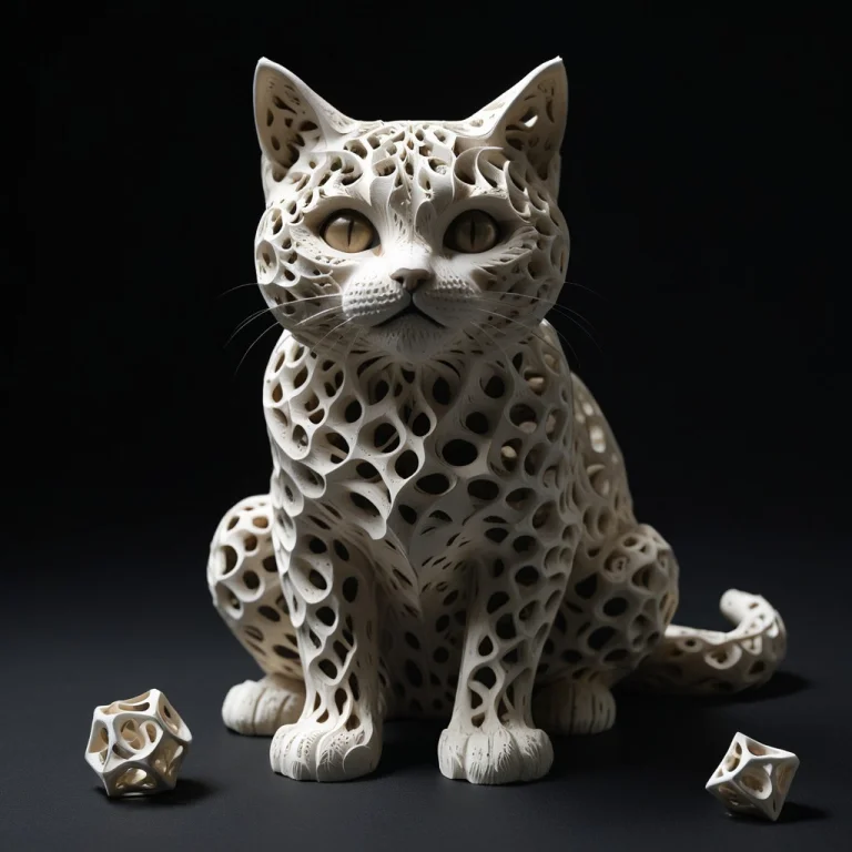 Masterpiece, Top Quality1.2, A Mathematical Sculpture Of A C...