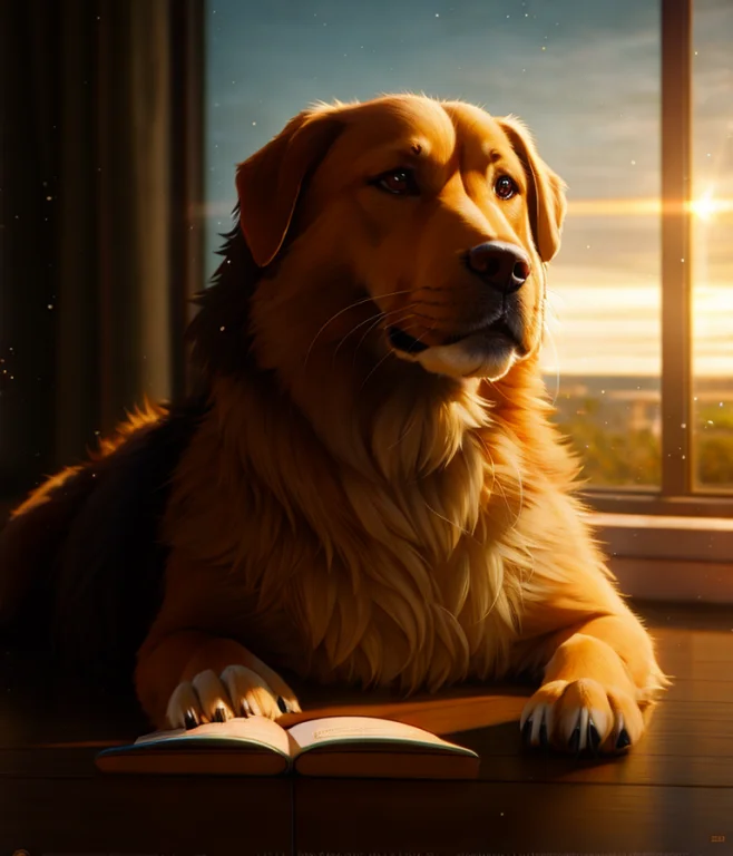 Dog, Ultra-detailed, Film Photography, Light Leaks, Larry Bu...