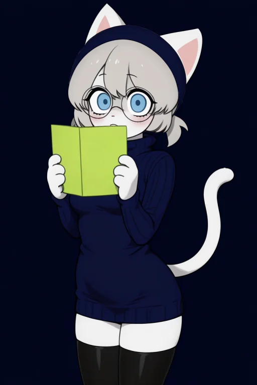 1girl, Aiko, Animal Ears, White Skin, Cat Girl, Cat Tail, Bl...