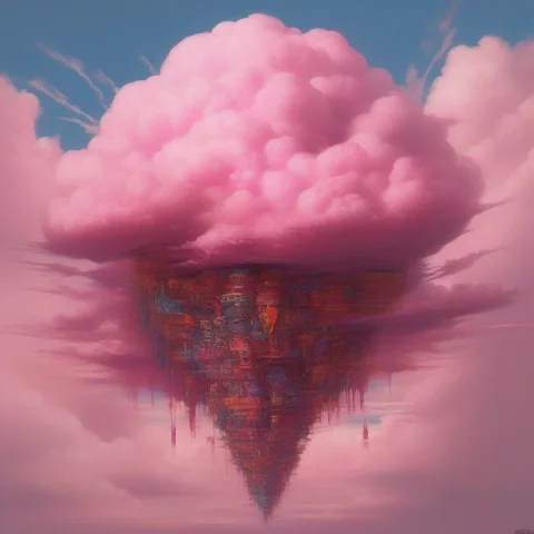 Pink Cloud, Burst Calu, Proto Paint — SDXL AI Prompt: Pink Cloud, Burst (CalU), Proto Paint