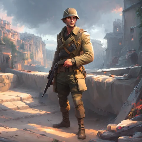 A World War 1 Allied Soldier In France In 1917 Scg768-nebula — Stable Diffusion AI Prompt: a World War 1 Allied soldier in France in 1917 SCG768-Nebula