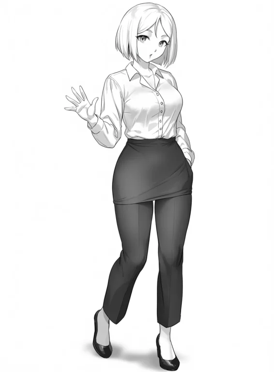Loraskyzenstyle1skyzenstyle, A Full Body Greyscale Drawing O...
