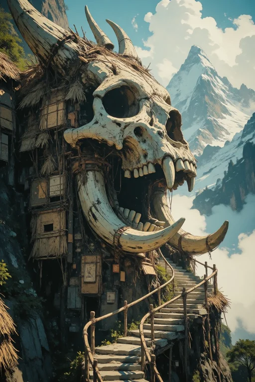 Nature, An Epic Fantasy Landscape Painting Of A Colossal For...