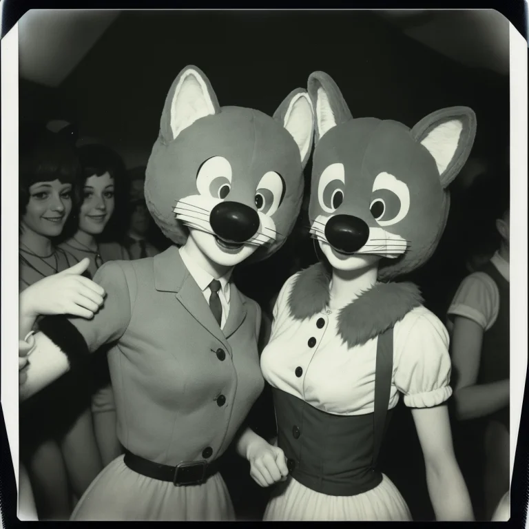 Polaroid Photo Of A Furry Convention In An East European Cou...