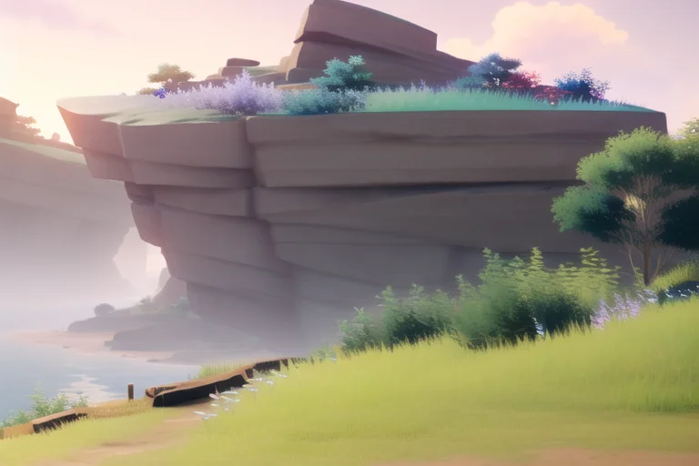 Inazuma, Landscape, Masterpiece, Best Quality, Highly Detail...