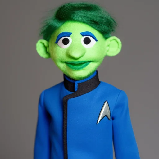 Loratendi-lora0.8 Tendi As A Muppet Wearing A Starfleet Unif...