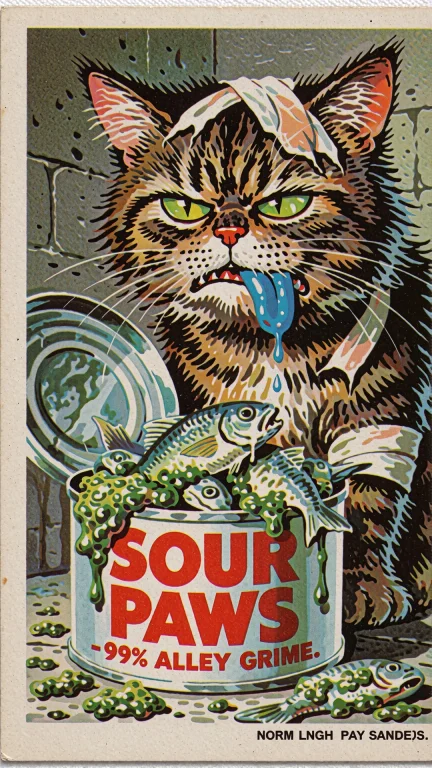 A Retro Topps Wacky Packages Card Sticker Illustration In Th...
