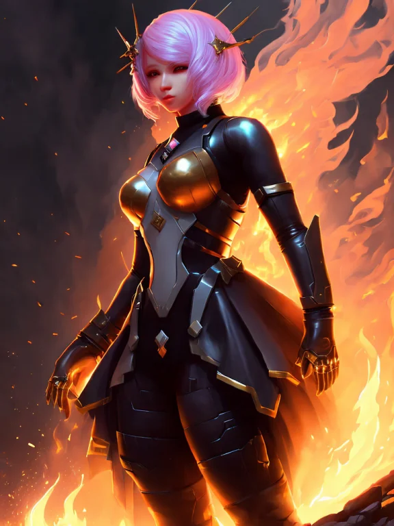 Dark Cyberpunk Digital Painting Full Body Portrait Of Newtkn...