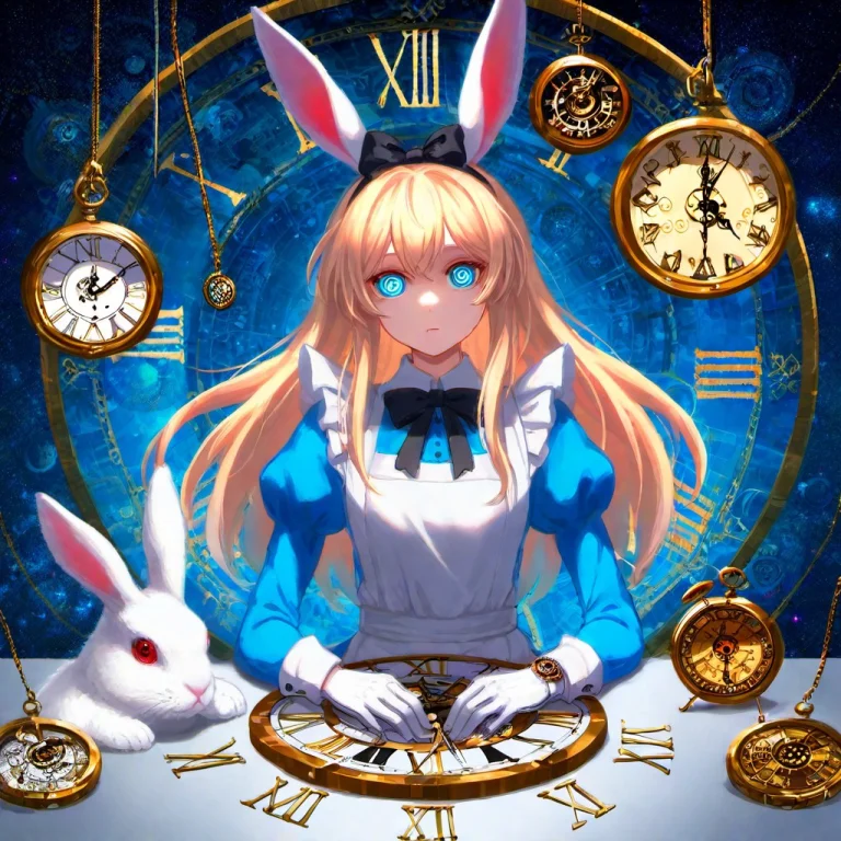 White Rabbit From Alice In Wonderland Character, Formed By C...