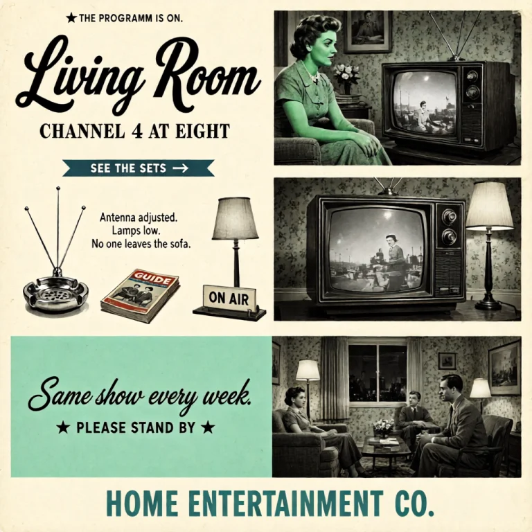 A Retro 1950s Mid-century Television-set Catalog Homepage He...