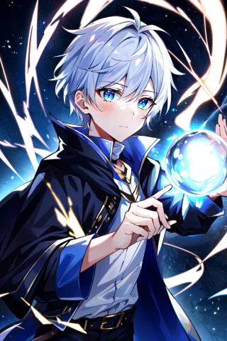 Loralightingvfx0.2 Absurdres, Portrait A 1boy Mage, Glowing... — Stable Diffusion AI Prompt: absurdres, portrait a 1boy mage, glowing ball in hand, lighting intricate, tiny...