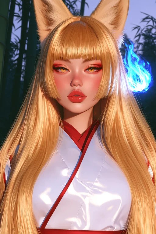 Highres, Absurdres,pur50nex, Newest A Young Kitsune Woman Wi...