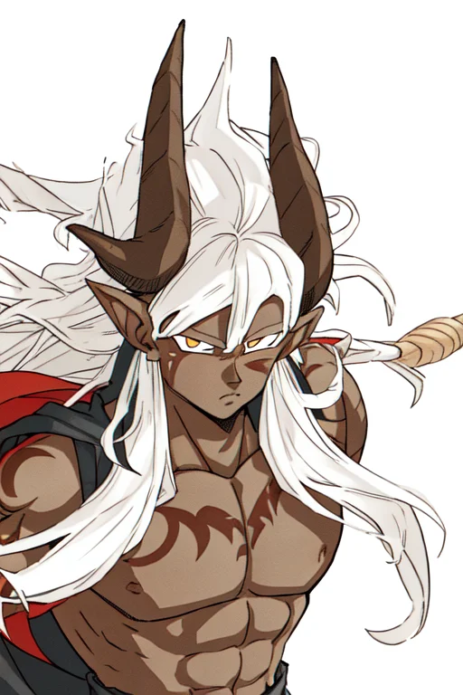 Toriyama Akira Best Quality, Masterpiece, 1boy, Dark-skinned...