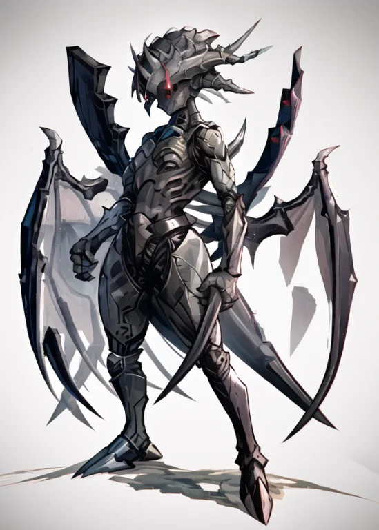 Absurdres,solo1.8,demon0.6dragon, Gradient Background,scienc...