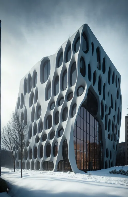 Photo Of A Vived Colors10 Facade Offices Building7 In A Park...