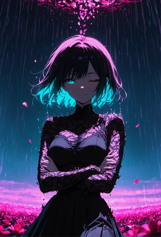 Masterpiece, Best Quality, Newest, 1girl, Solo, Arms Crossed...
