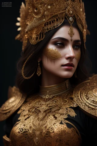 Full Body Wide Shot, Woman Beautiful Face Warrior Wearing He... — Stable Diffusion AI Prompt: full body wide shot, woman beautiful face warrior wearing heavy iron body armor...