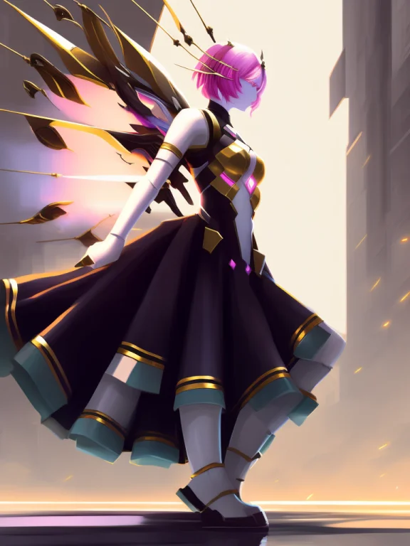 Cyberpunk Digital Painting Full Body Portrait Of Newtkn Alis...