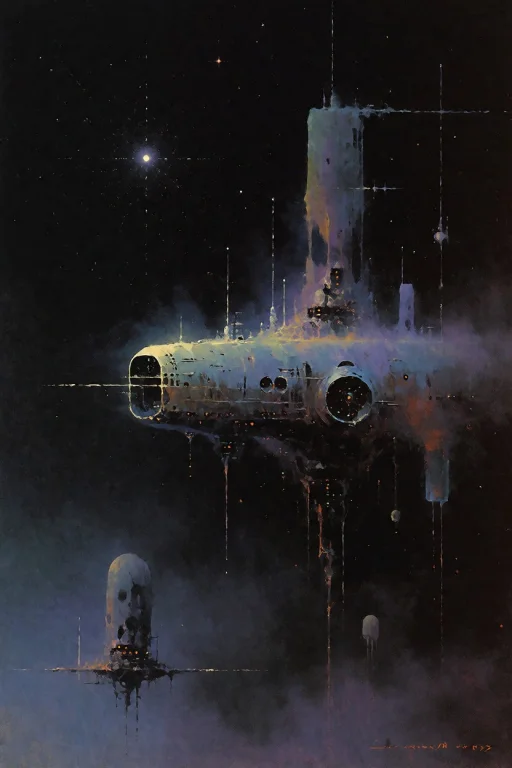 A Melancholic Cosmic Scene Unfolds In A Distinctly 1970s Sci...