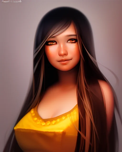 Totesfleisch81.2, Human, Portrait, Very Long Hair, Orange Ey...