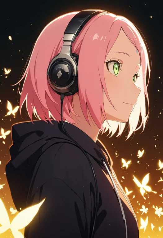 Subject 1girl, Solo, Sakura Haruno, Sakhar, Pink Hair, Short...