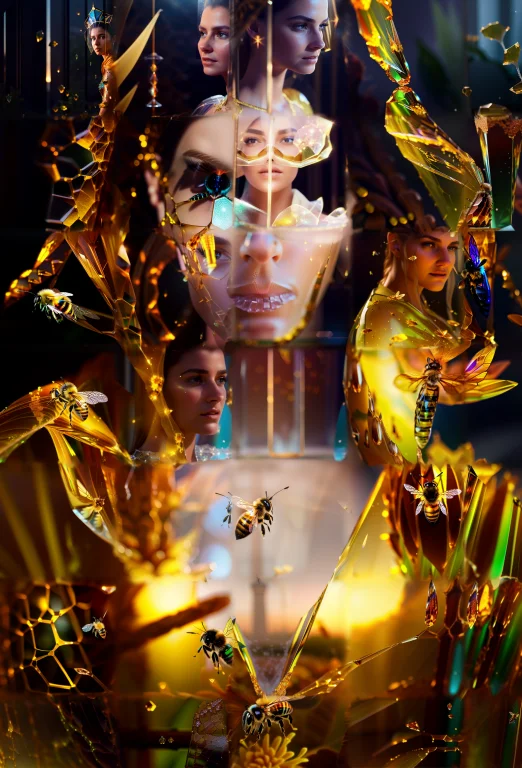 Style-glass, Style-glass, Concept Art Of A Young Beautiful B...