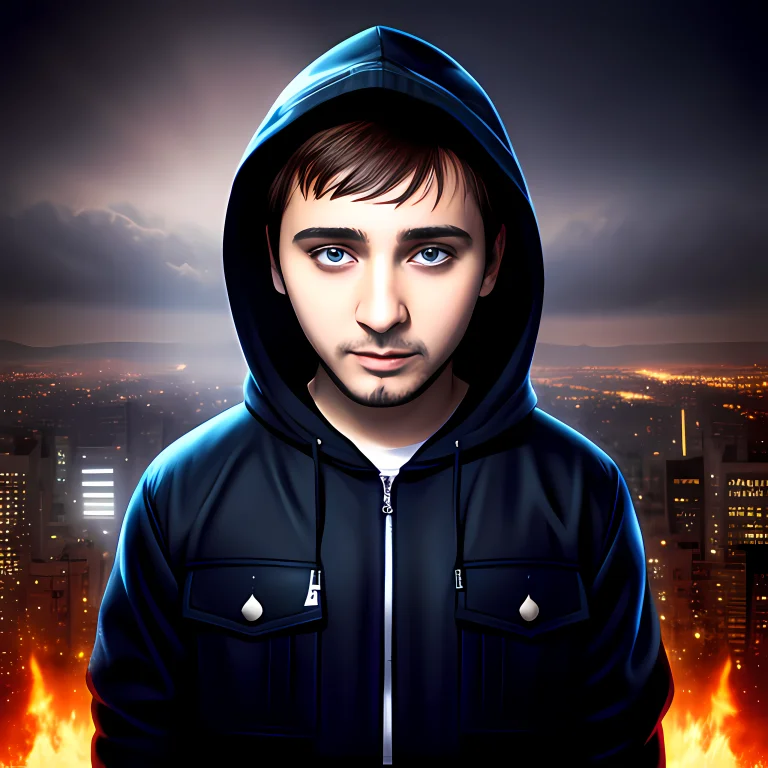 Photo Portrait Of A M3v3n Super Detailed,blue Eyes, Black Ja...