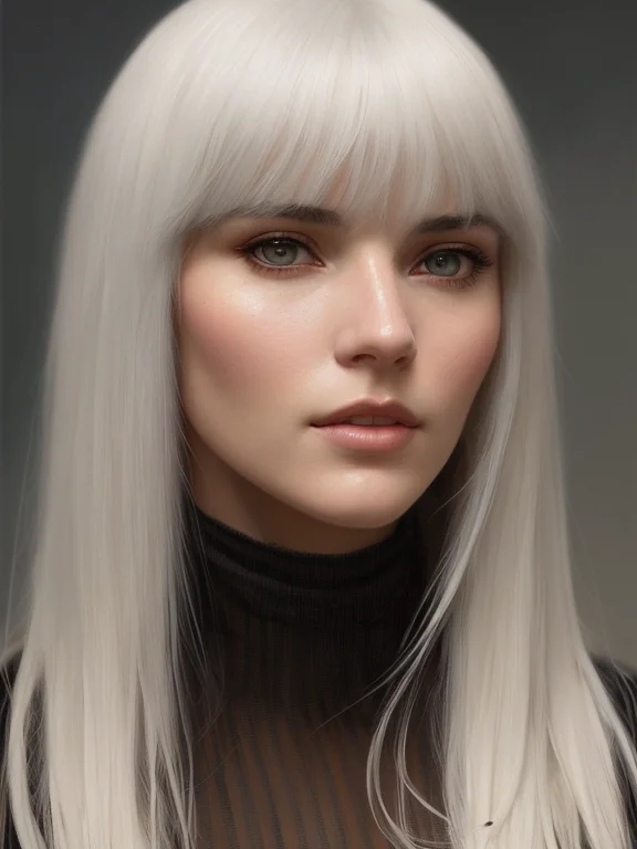 Face Portrait Of A Beautiful Woman By Greg Rutkowski And Gas...