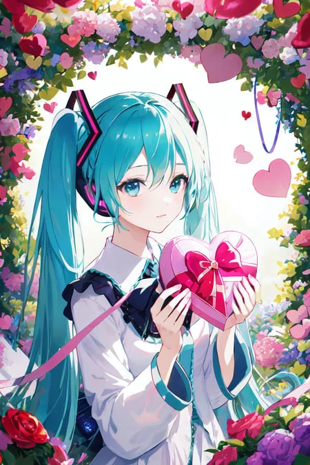 Hatsune Miku, Valentine, Hearts, Love Is In The Air, Highly...