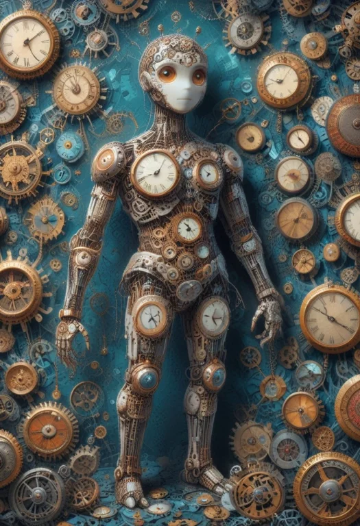 A Cute Toy Robot, Clocks, Gears, Cogs, Clockwork Anatomy