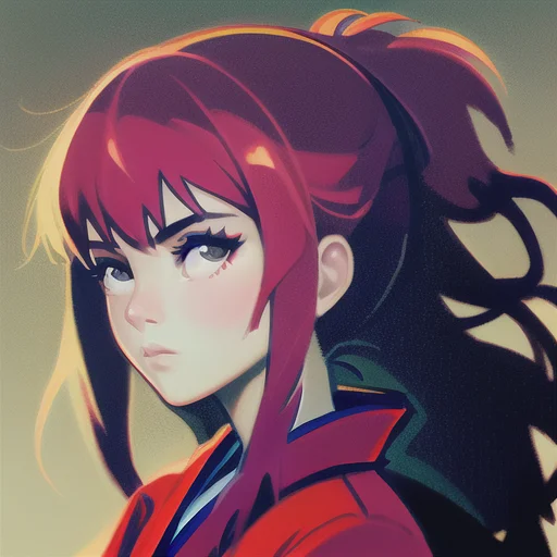 A Girl In A Red Kimono, Loraluisaplorastyles51
