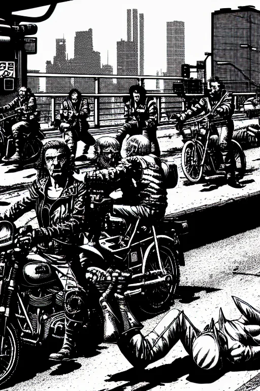 Theoldshadowrunstyles1.0 A Cyberpunk Gang On Bikes Von The S...
