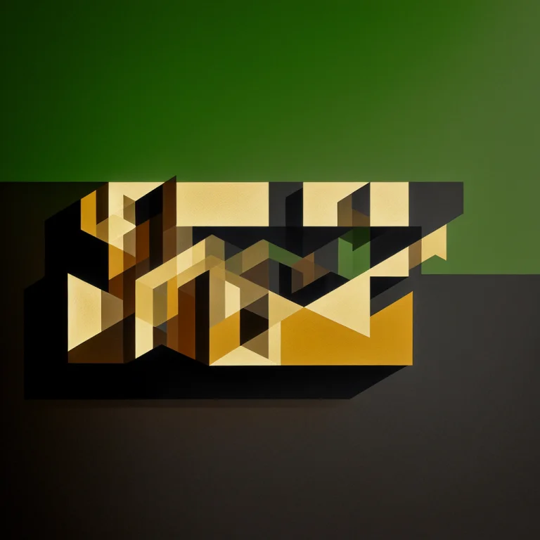 Abstract Geometric Artwork, Organic, Echgen, Die Cut, Gradie...