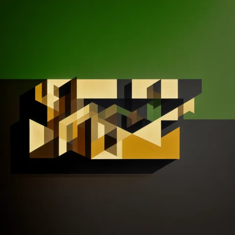Abstract Geometric Artwork, Organic, Echgen, Die Cut, Gradie... — Stable Diffusion AI Prompt: abstract geometric artwork, organic, ((ech_gen)), die cut, gradient, logo, ((hal...