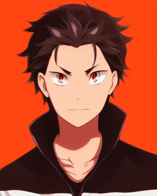 Subaru 1boy Kill Of The Night, Silhouette, Red Background Mo...