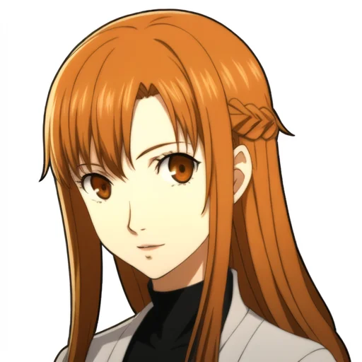 1girl, Portrait, Solo, White Background, Asuna, Asuna Sao, O...