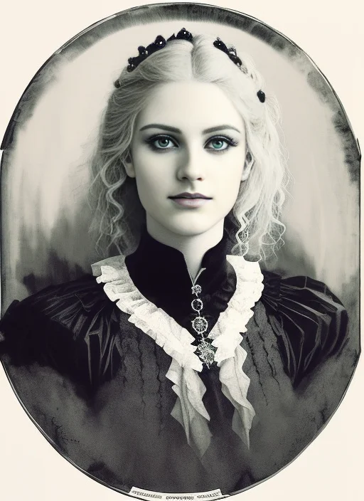 Portrait Of A Majestic Blonde French Woman ,smirk, Cinematic...