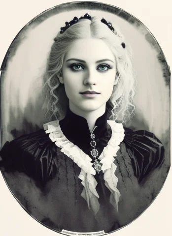 Portrait Of A Majestic Blonde French Woman ,smirk, Cinematic... — Stable Diffusion AI Prompt: portrait of a majestic blonde french woman ,smirk, cinematic, detailed witch ,f...