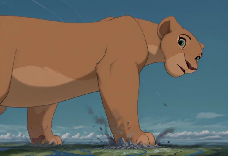 Loranalalionking1,1girl,solo,nala1.4, Lion, Two Tone Fur, Ta...