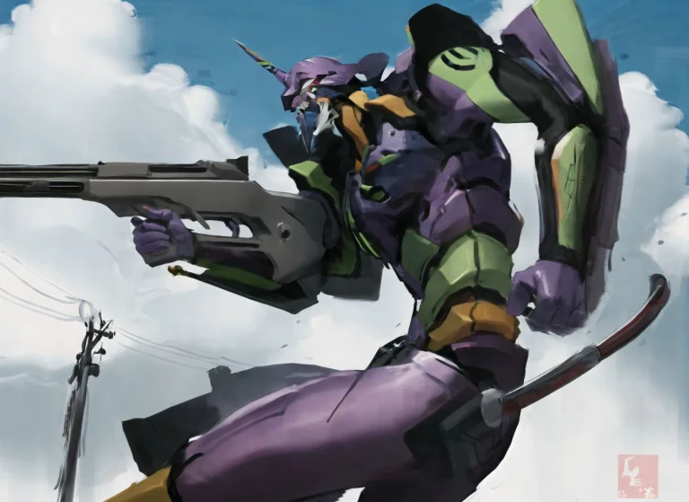 Evaunitone, Cable, Cloud, Evangelion Mecha, Glowing, Glowing...