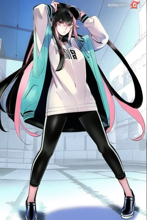 Anime, Full Body Photo Of Lorapoleshuijinpark1, Wearing Casu...